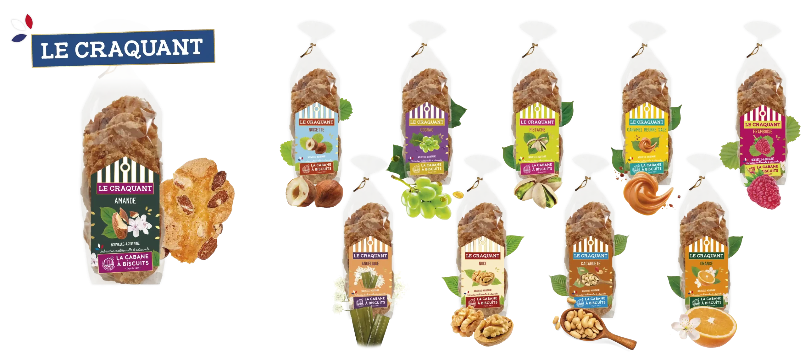 photo de plusieurs sachets de craquants de la cabane ÃƒÂ  biscuits