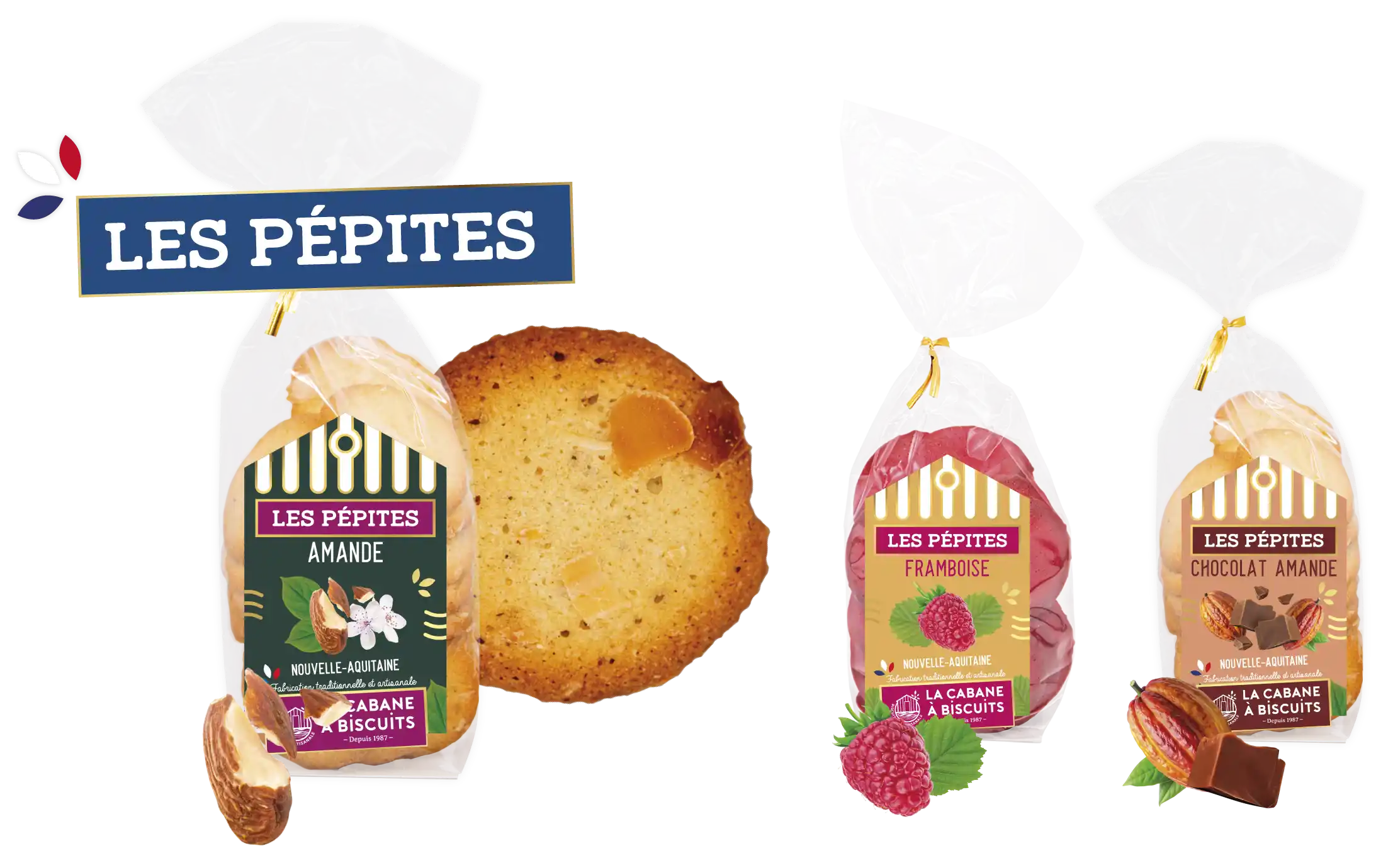 photo de plusieurs sachets de pÃƒÂ©pites de la cabane ÃƒÂ  biscuits