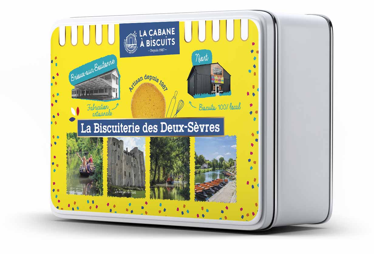 photo d'une boite métal à biscuits